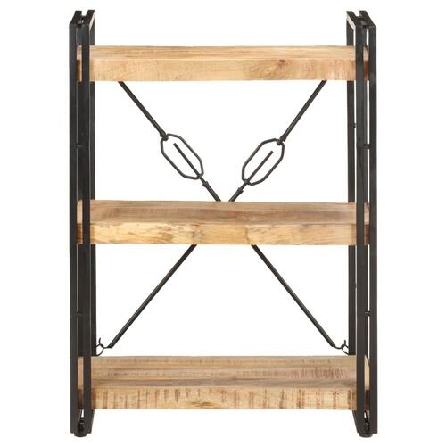Bogreol m. 3 hylder 60x30x80 cm massivt mangotræ