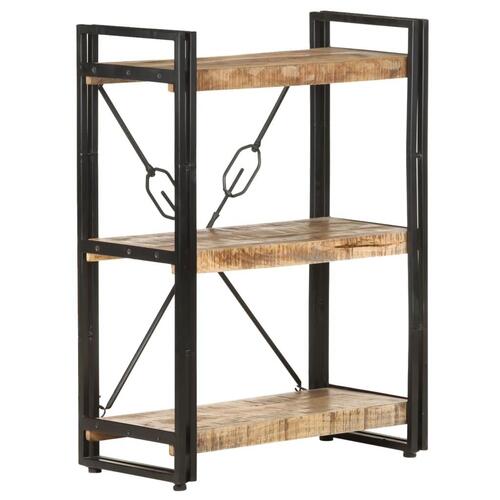 Bogreol m. 3 hylder 60x30x80 cm massivt mangotræ