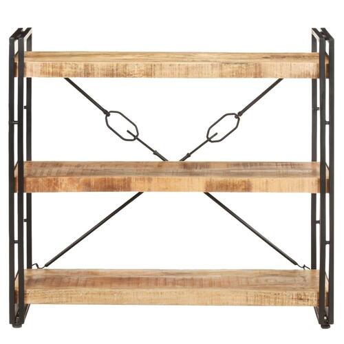 Bogreol m. 3 hylder 90x30x80 cm massivt mangotræ