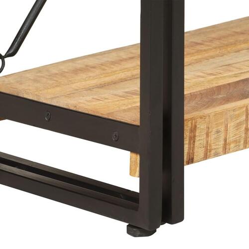 Bogreol m. 3 hylder 90x30x80 cm massivt mangotræ