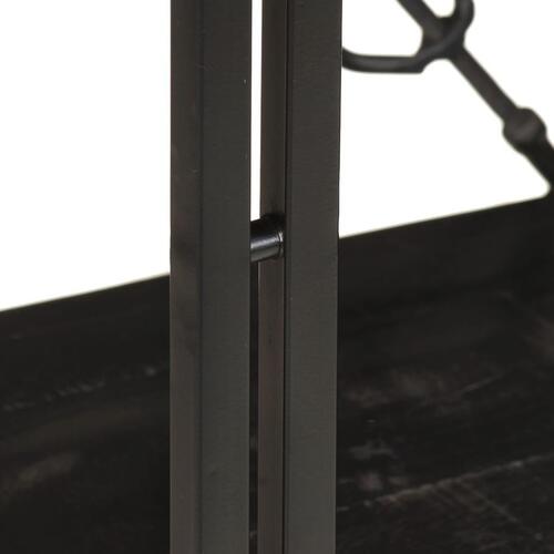 Bogreol m. 3 hylder 90x30x80 cm massivt mangotræ sort