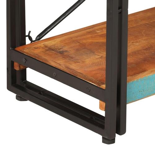 Bogreol m. 3 hylder 140x30x80 cm massivt genbrugstræ