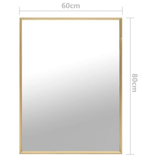 Spejl 80x60 cm guldfarvet