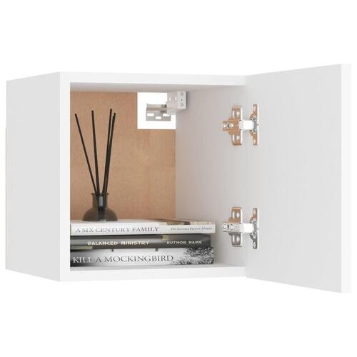 Væghængt tv-skab 30,5x30x30 cm hvid