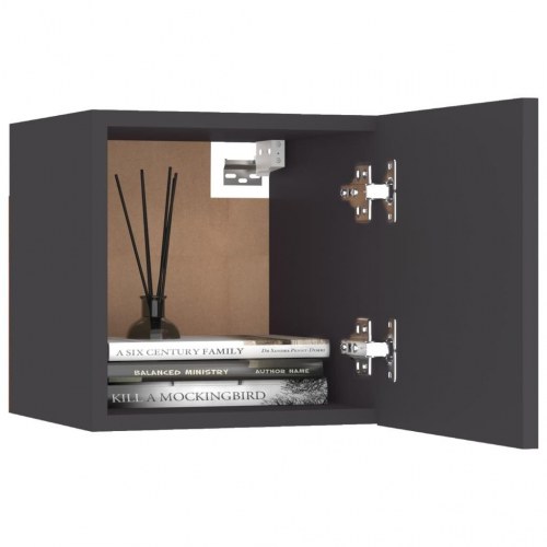 Væghængte tv-skabe 2 stk. 30,5x30x30 cm grå