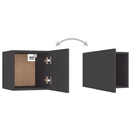 Væghængte tv-skabe 2 stk. 30,5x30x30 cm grå