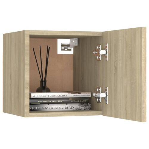 Væghængt skab 30,5x30x30 cm sonoma-eg