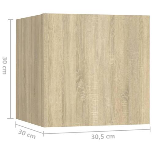 Væghængt skab 30,5x30x30 cm sonoma-eg