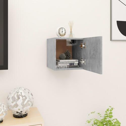 Væghængt tv-skab 30,5x30x30 cm betongrå