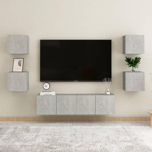 Væghængt tv-skab 30,5x30x30 cm betongrå
