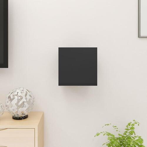 Væghængt tv-skab 30,5x30x30 cm sort højglans