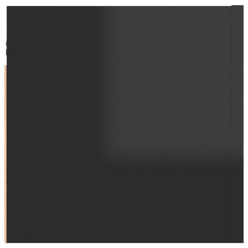Væghængt tv-skab 30,5x30x30 cm sort højglans