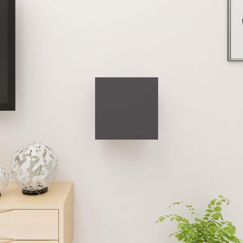 Væghængt tv-skab 30,5x30x30 cm grå højglans