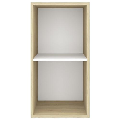 Væghængt tv-skab 37x37x72cm konstrueret træ sonoma-eg og hvid