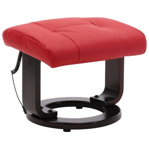 Massagestol kunstlæder rød