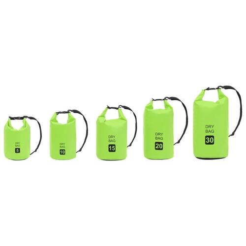Vandtæt tørpose 20 l PVC grøn