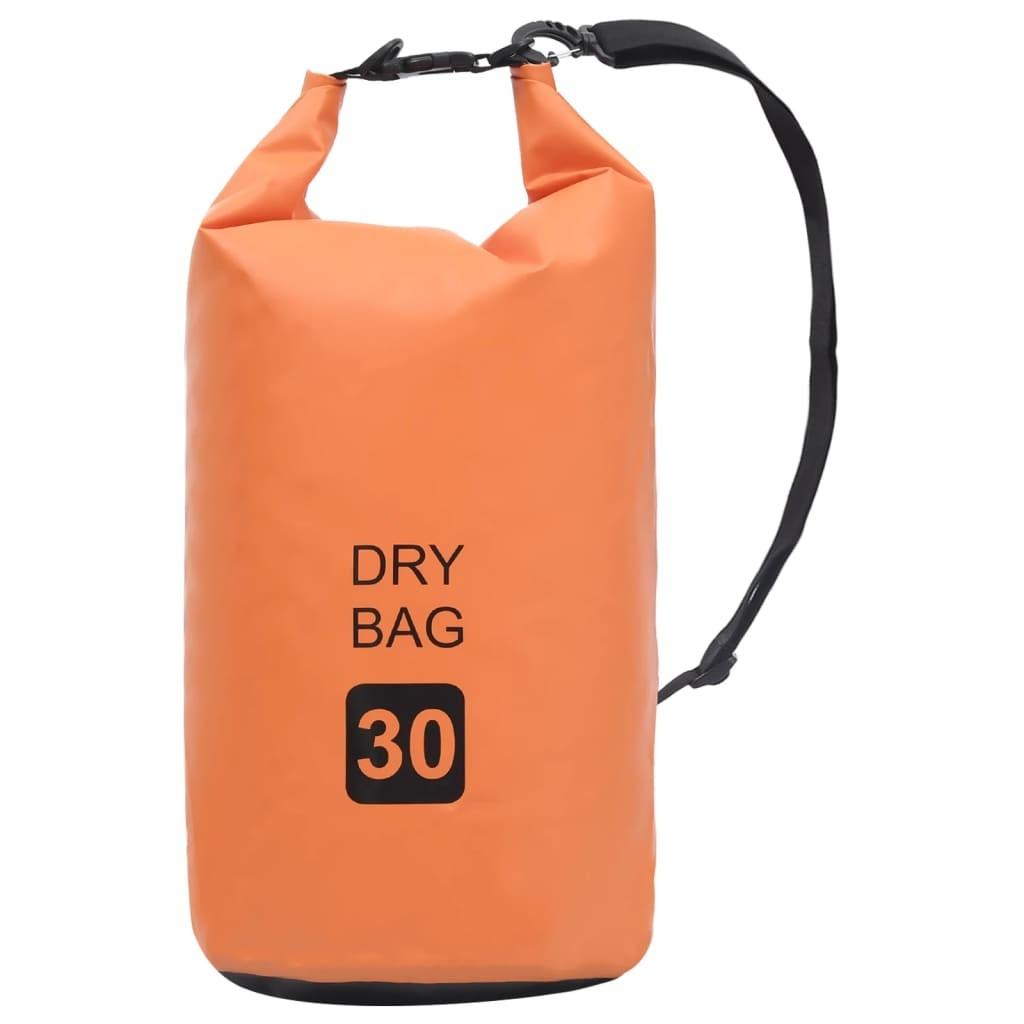 Vandtæt tørpose 30 l PVC orange
