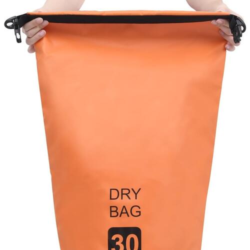 Vandtæt tørpose 30 l PVC orange
