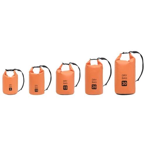 Vandtæt tørpose 30 l PVC orange