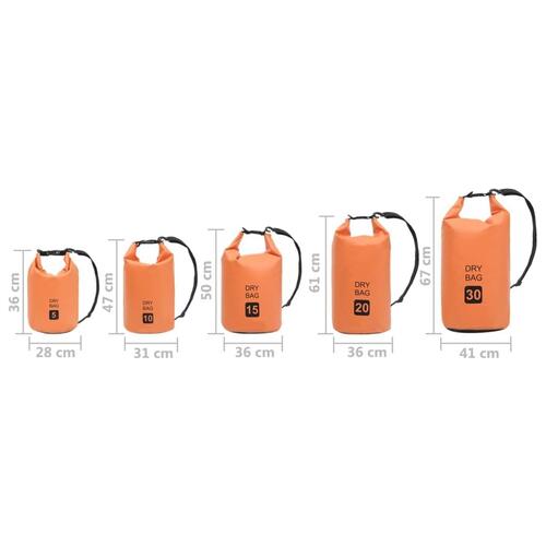 Vandtæt tørpose 30 l PVC orange