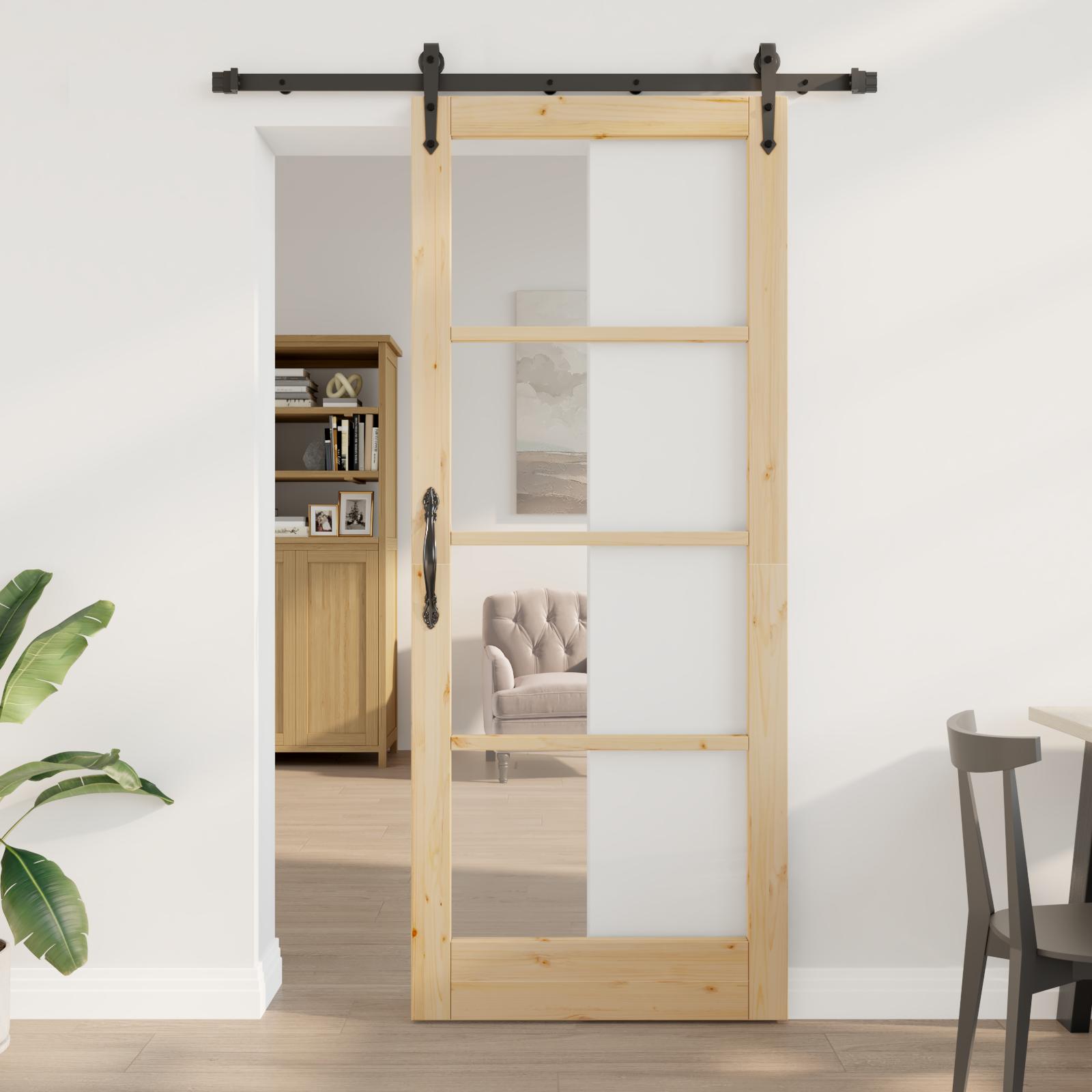 Glidende dør med hardware sæt "ORKDAL" 86x211 cm