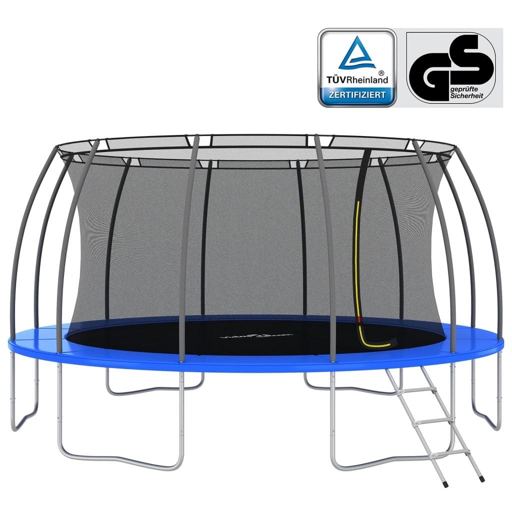 Trampolinsæt 488x90 cm 150 kg rund