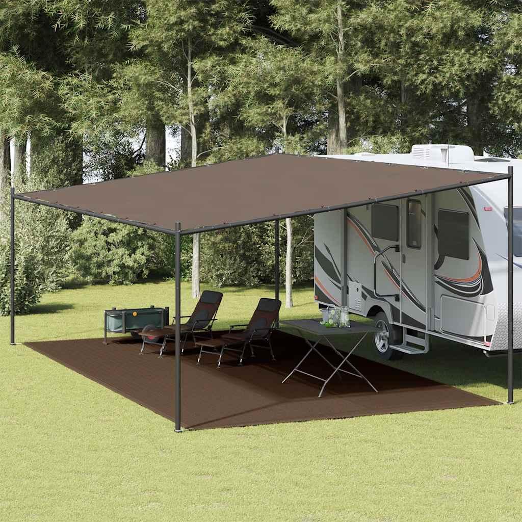 Telttæppe 400x800 cm HDPE brun billede