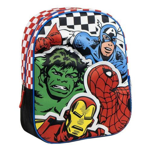 Skoletaske The Avengers Sort 25 x 31 x 10 cm