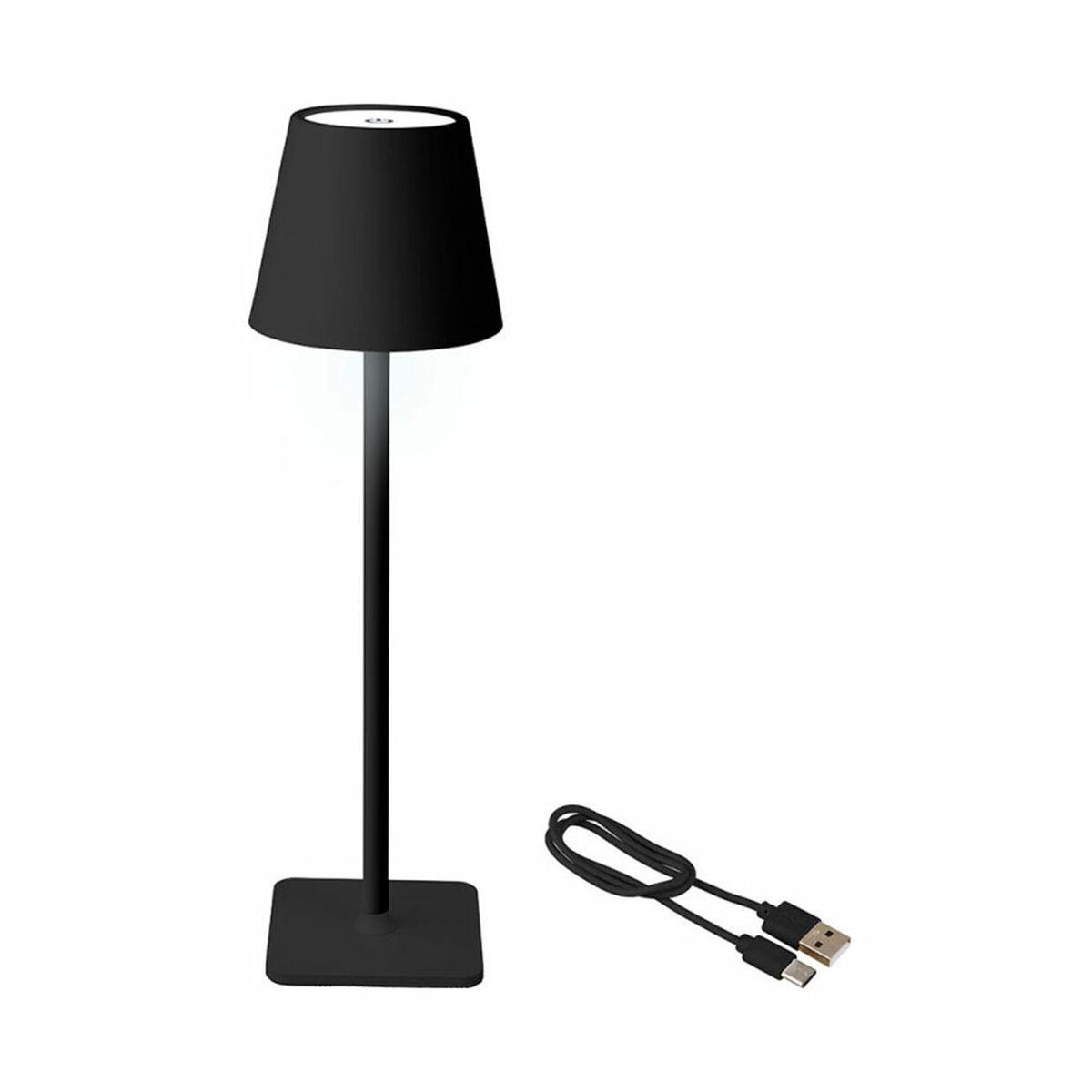 Lumineo bordlampe - sort metal, plug-in