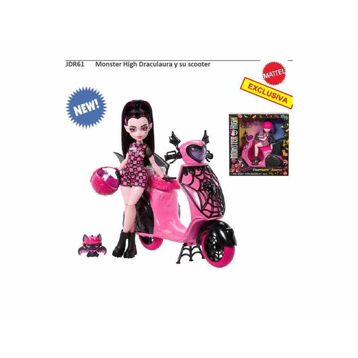 Mattel Monster High Draculaura med scooter - actionfigur