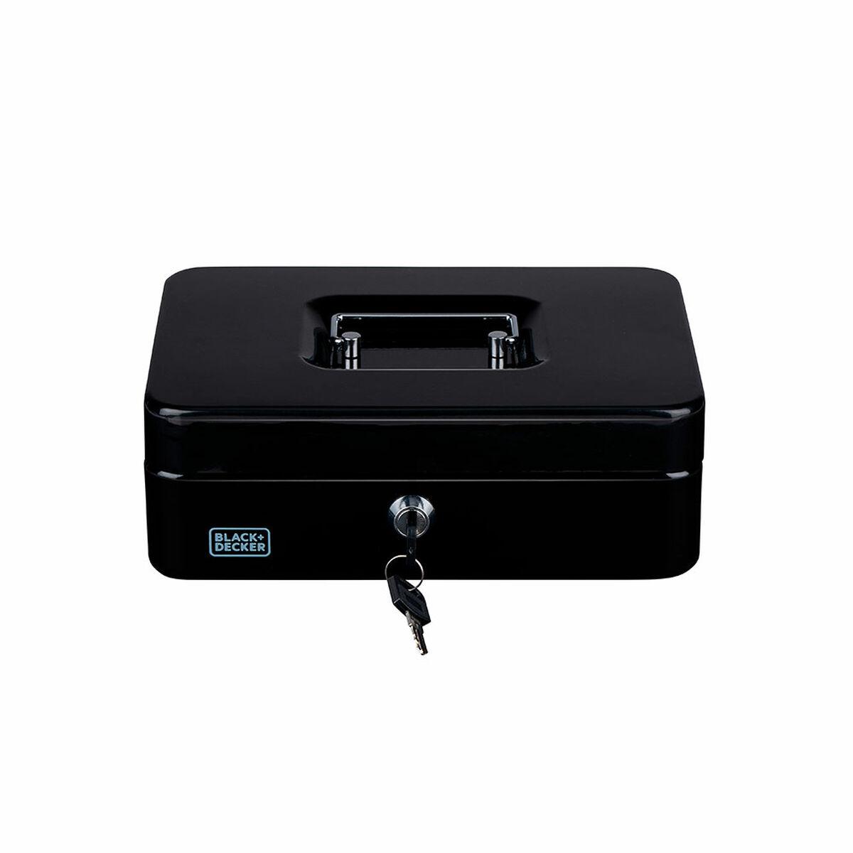 Pengekasse Black & Decker - sort metal med nøglelås