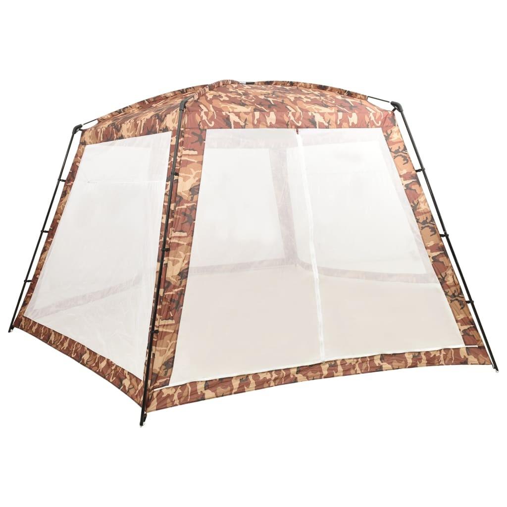 Pooltelt 660x580x250 cm stof camouflagefarvet