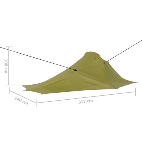 Campingtelt 317x240x100 cm grøn