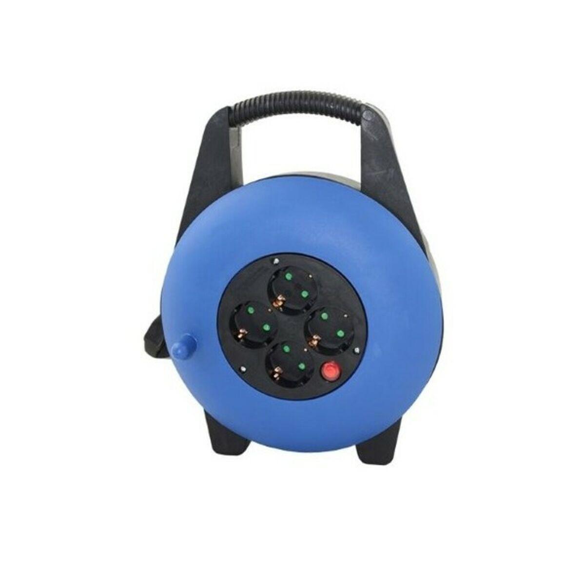 Silver Electronics forlængerledning Roll-up, blå - 10 m, 3.500 W