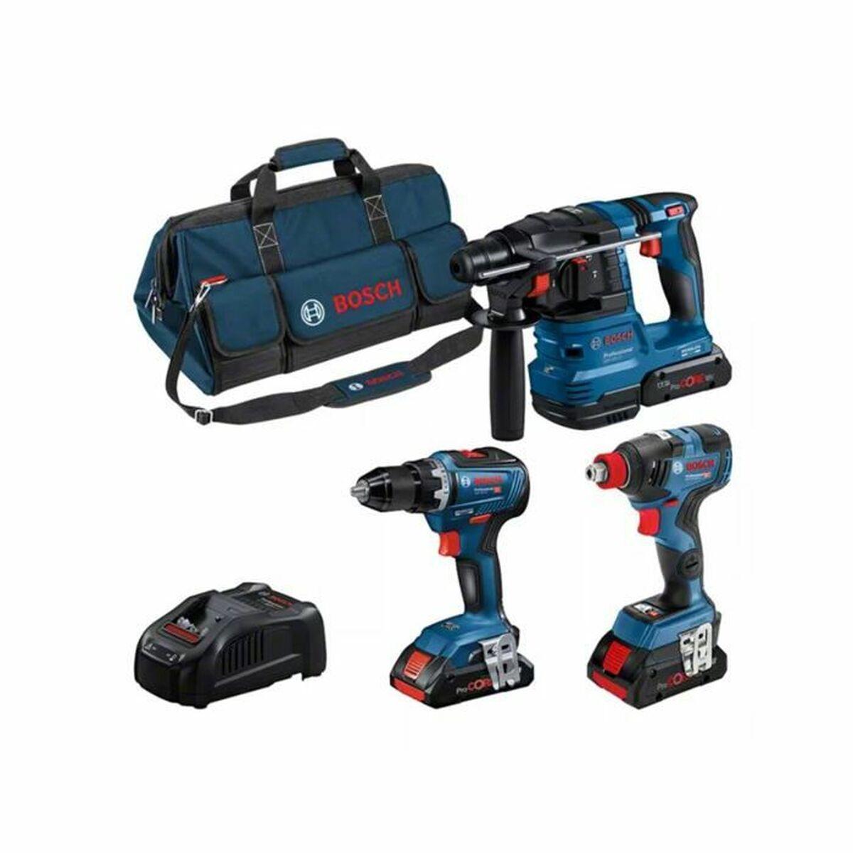 BOSCH 18V kombokit - slagboremaskine, slagskruetrækker og borehammer (ProCORE18V 4,0 Ah)