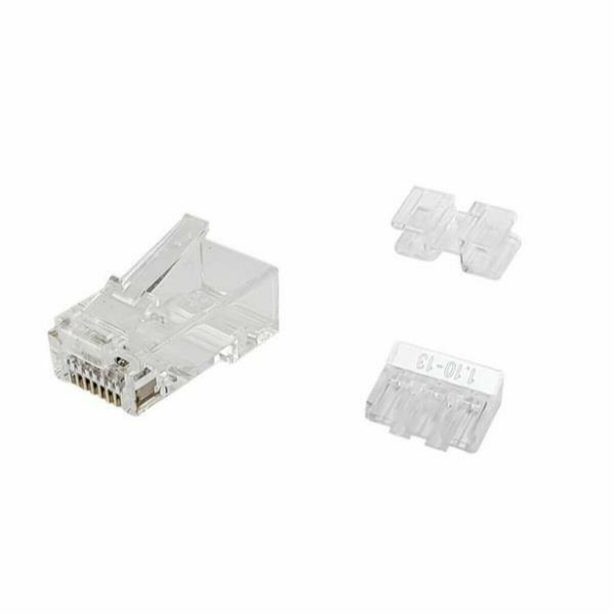 Equip Cat6a UTP RJ45 stik - gennemsigtig, 100 stk.
