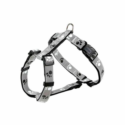 Hundesele Trixie Silver Reflect Sort Grå