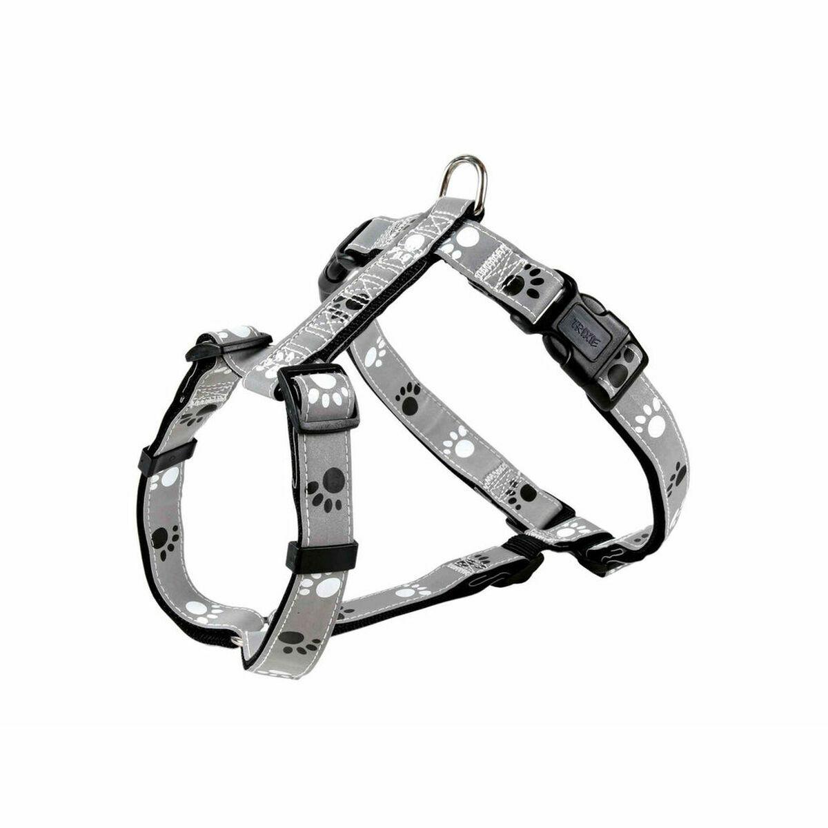 Hundesele Trixie Silver Reflect Sort Grå