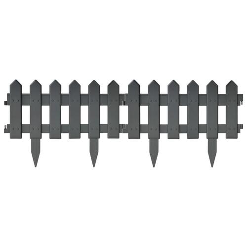 Bedhegn 25 stk. 10 m PP antracitgrå