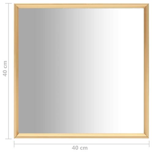 Spejl 40x40 cm guldfarvet