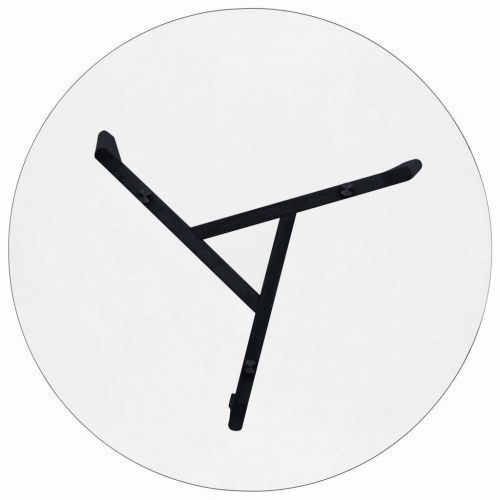 Spisebord 80 cm hærdet glas transparent