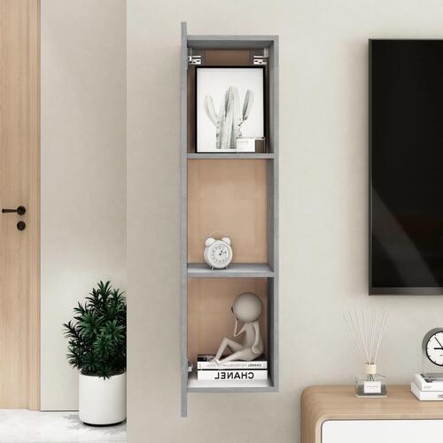 Tv-bord 30,5x30x110 cm konstrueret træ betongrå