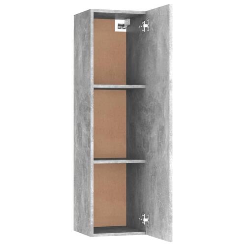 Tv-bord 30,5x30x110 cm konstrueret træ betongrå