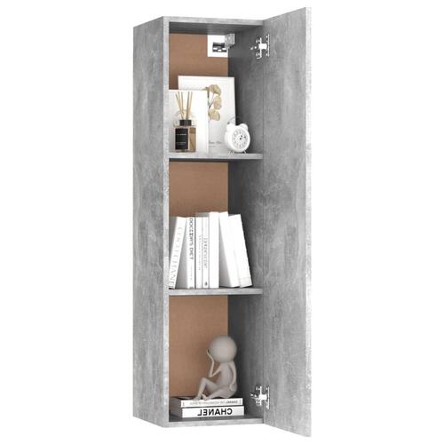 Tv-borde 2 stk. 30,5x30x110 cm konstrueret træ betongrå