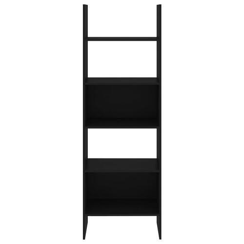 Bogreol 60x35x180 cm konstrueret træ sort