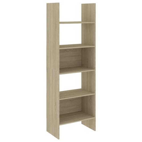 Bogreol 60x35x180 cm konstrueret træ sonoma-eg