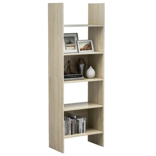 Bogreol 60x35x180 cm konstrueret træ sonoma-eg