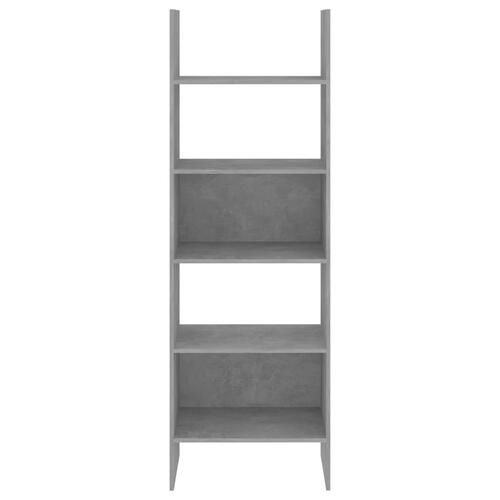 Bogreol 60x35x180 cm konstrueret træ betongrå