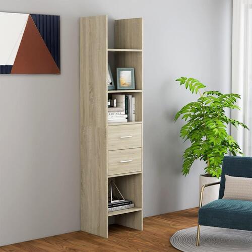 Bogreol 40x35x180 cm konstrueret træ sonoma-eg