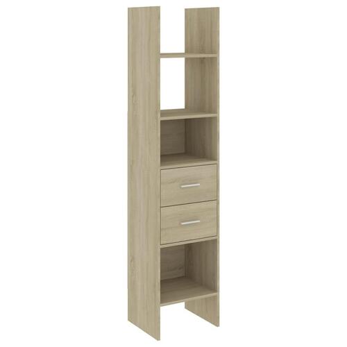 Bogreol 40x35x180 cm konstrueret træ sonoma-eg